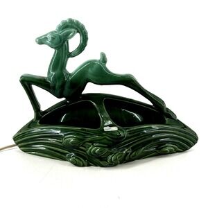 Vintage 1950s MCM Royal Haeger Gazelle Impala‎ Deer TV Lamp Planter Light Works